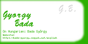 gyorgy bada business card